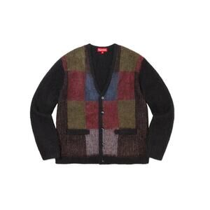 Supreme Brushed Grid Cardigan Black SS22 Size Medium